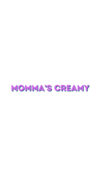 momma's creamy logo on a white background